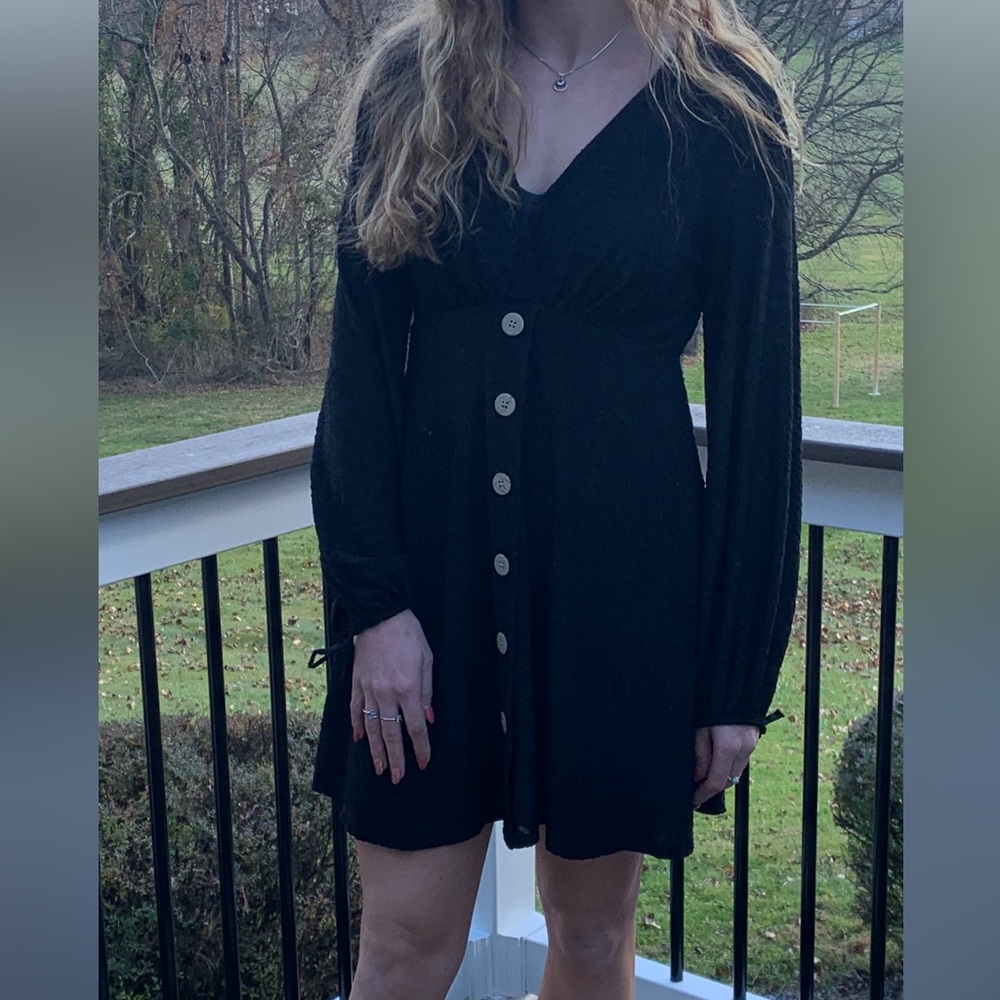 Black Zebra-Stripe Dress